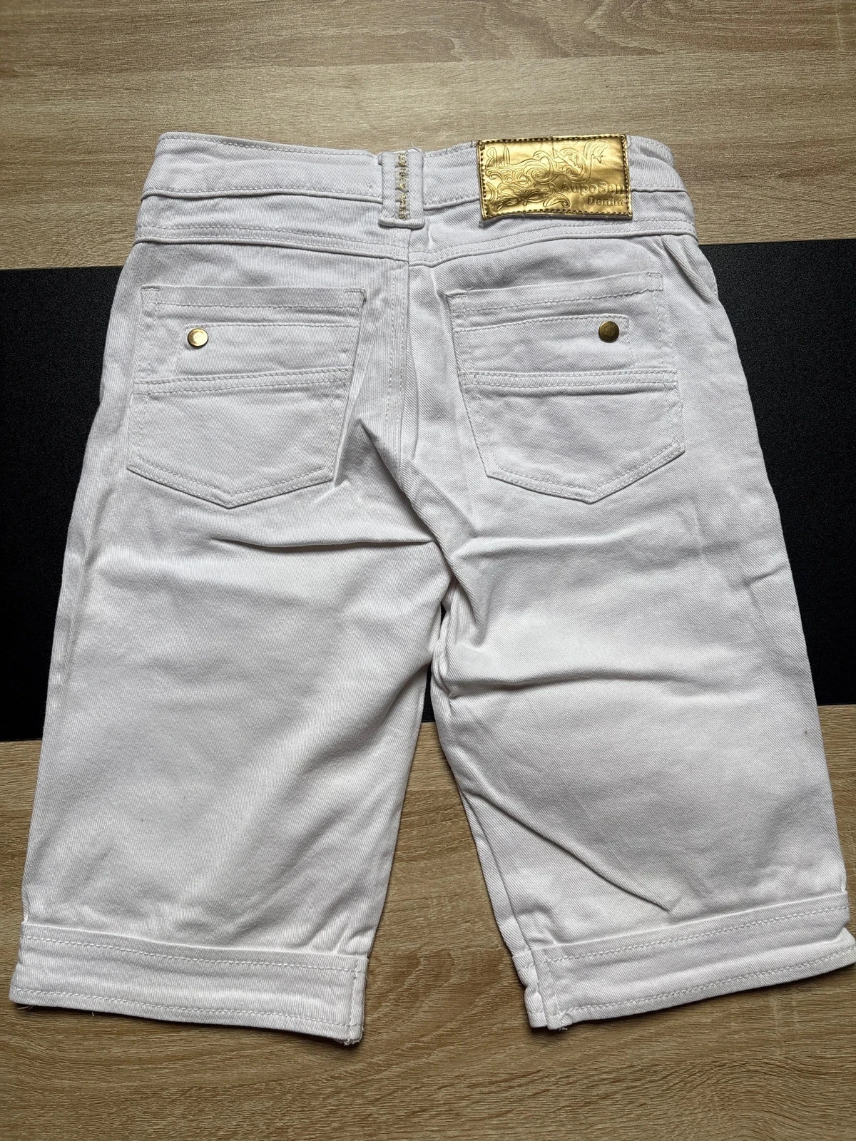 Pantacourt (de rodilla) en jeans blancos talla S – photo 2